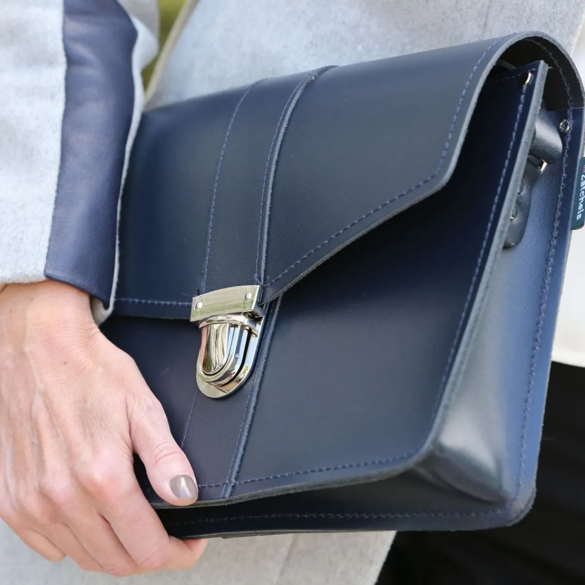 Zatchels Leather Shoulder Bag - Ivy Green><noscript><img width=