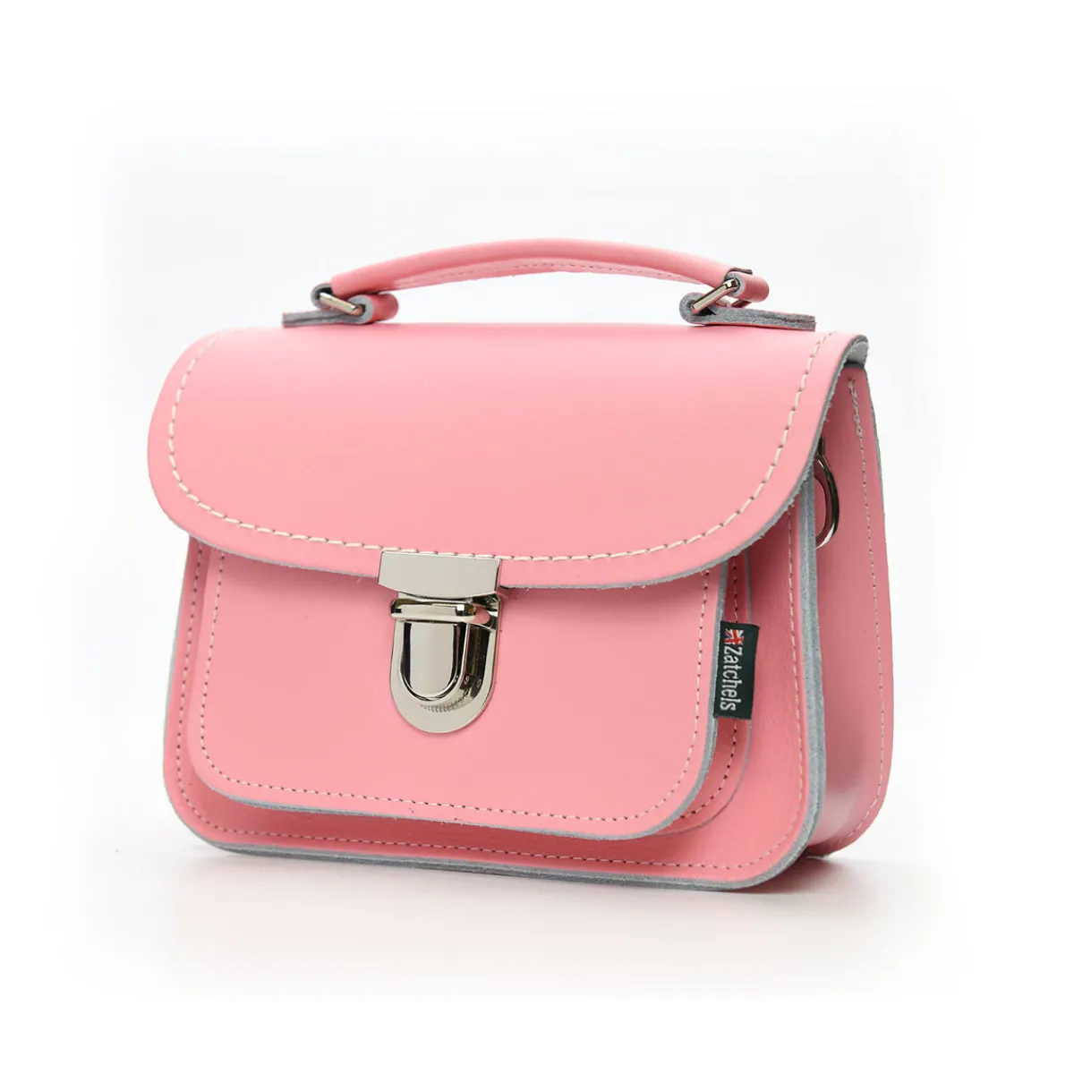 Zatchels Luna Handmade Leather Bag - Pink>Women Small Satchels|Luna