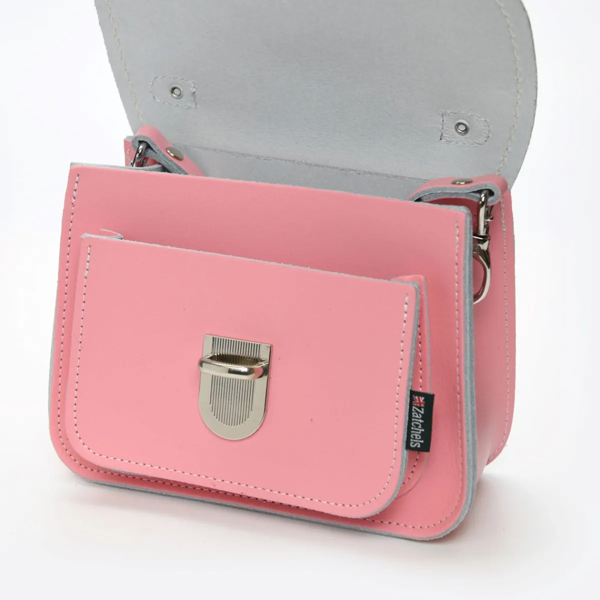 Zatchels Luna Handmade Leather Bag - Pink><noscript><img width=