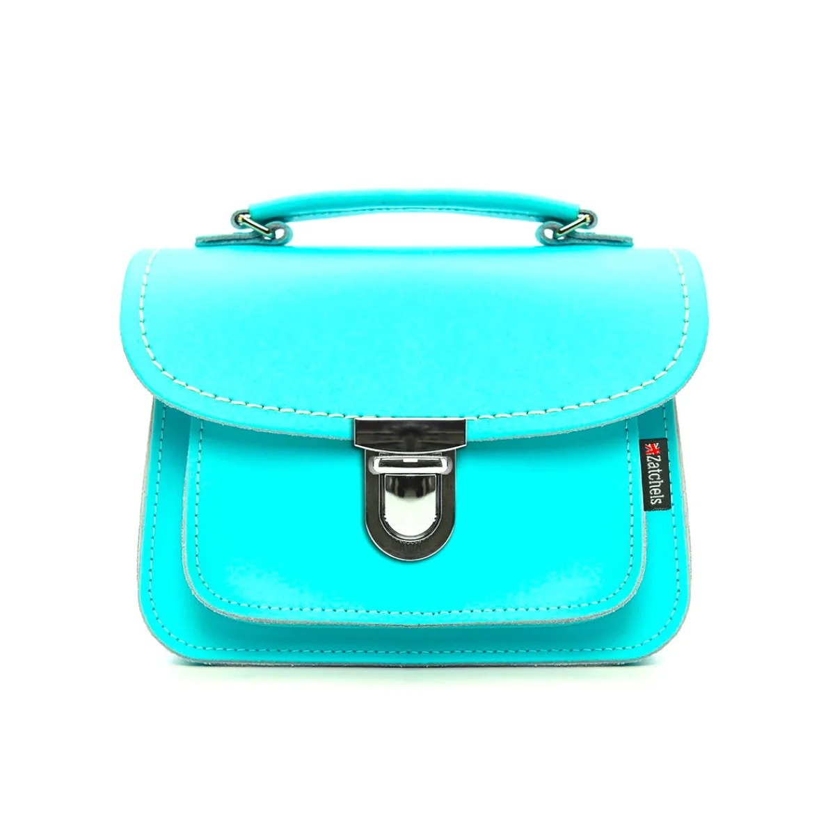 Zatchels Luna Handmade Leather Bag - Limpet - Shell Blue>Women Small Satchels|Luna