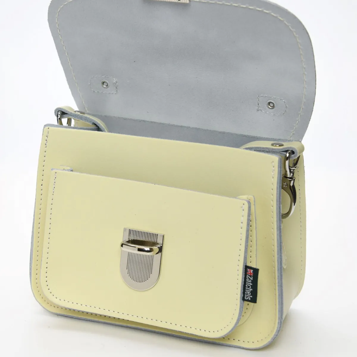 Zatchels Luna Handmade Leather Bag - Cream><noscript><img width=