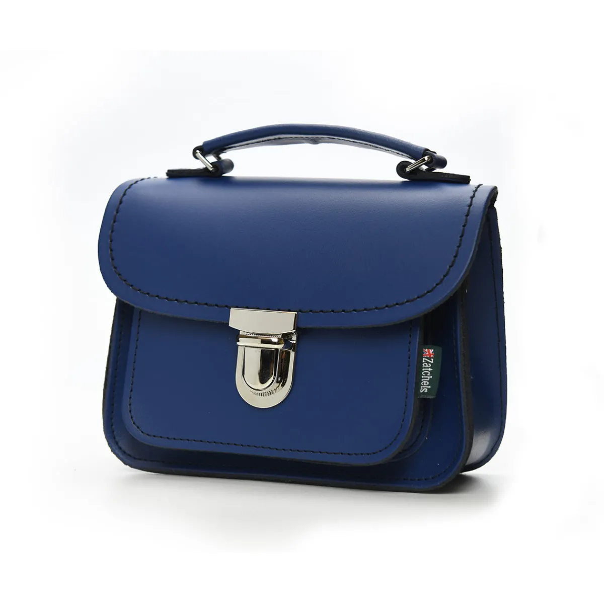 Zatchels Luna Handmade Leather Bag - Royal Blue>Women Small Satchels|Luna