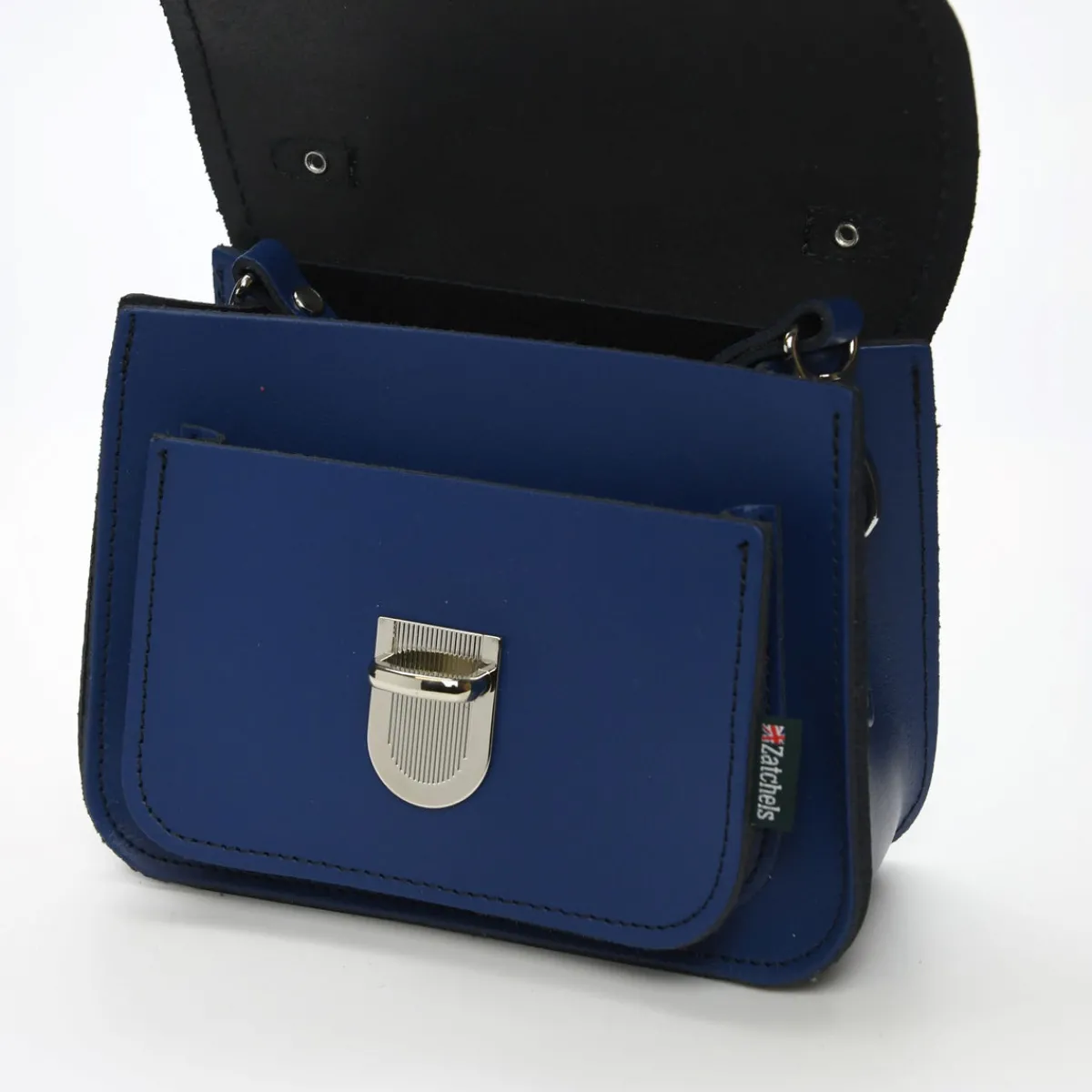 Zatchels Luna Handmade Leather Bag - Royal Blue><noscript><img width=