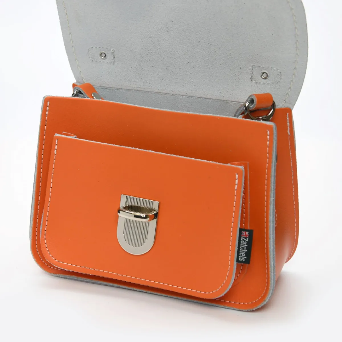 Zatchels Luna Handmade Leather Bag - Orange><noscript><img width=