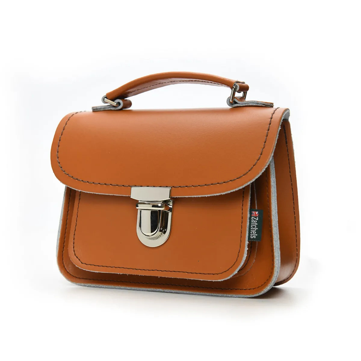 Zatchels Luna Handmade Leather Bag - Burnt Orange>Women Small Satchels|Luna