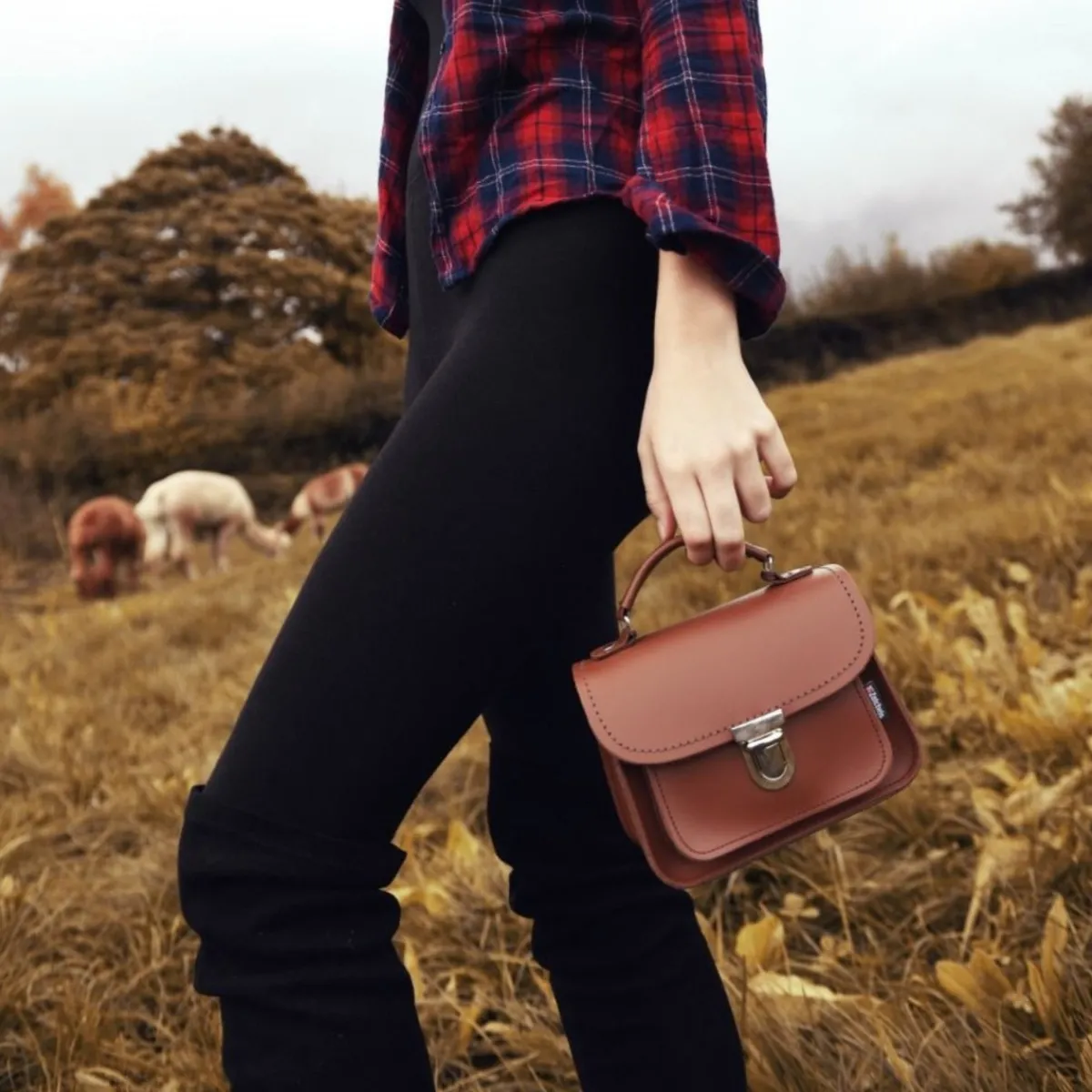 Zatchels Luna Handmade Leather Bag - Burnt Orange><noscript><img width=