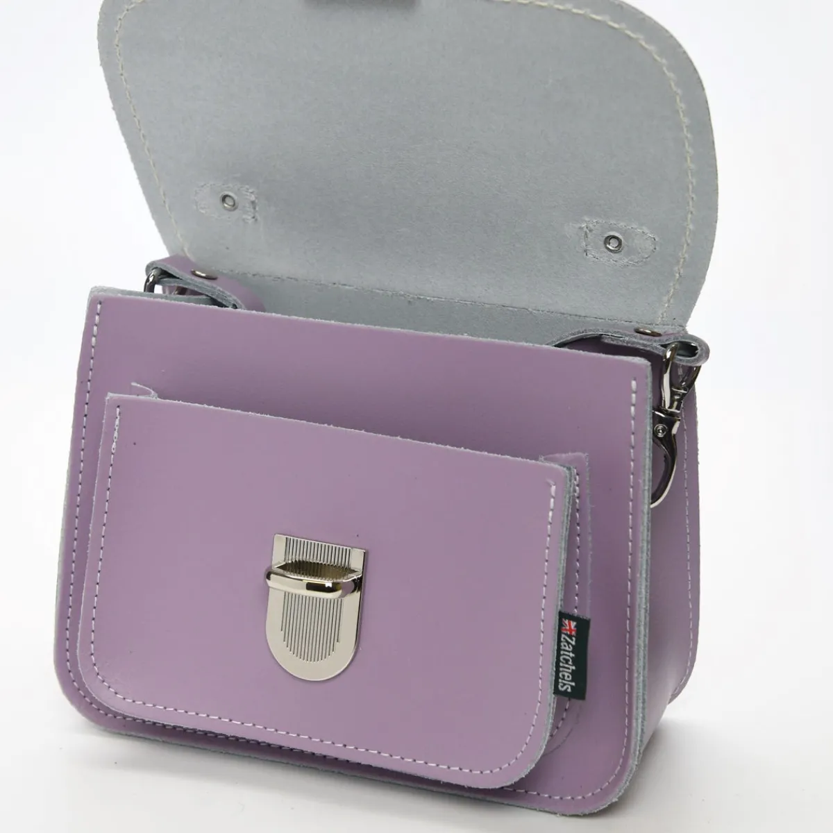 Zatchels Luna Handmade Leather Bag - Pastel Violet><noscript><img width=