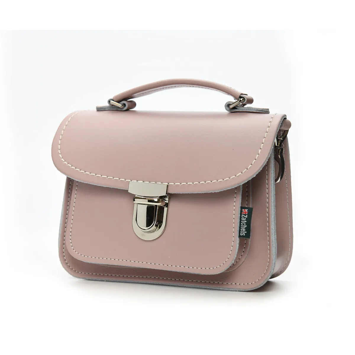 Zatchels Luna Handmade Leather Bag - Rose Quartz>Women Small Satchels|Luna