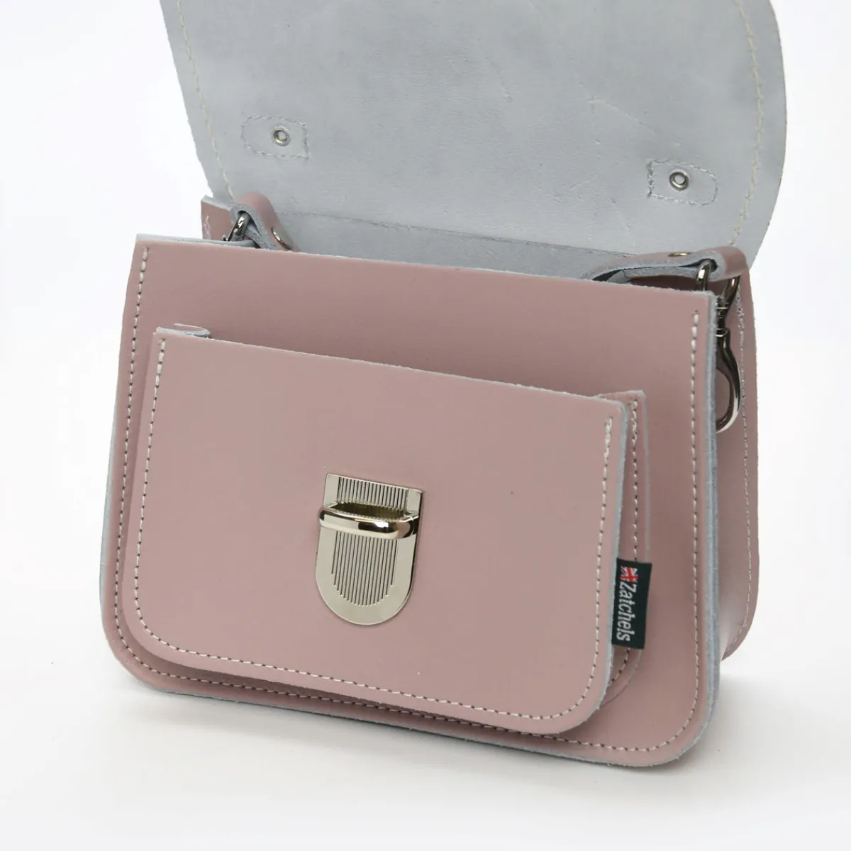 Zatchels Luna Handmade Leather Bag - Rose Quartz><noscript><img width=