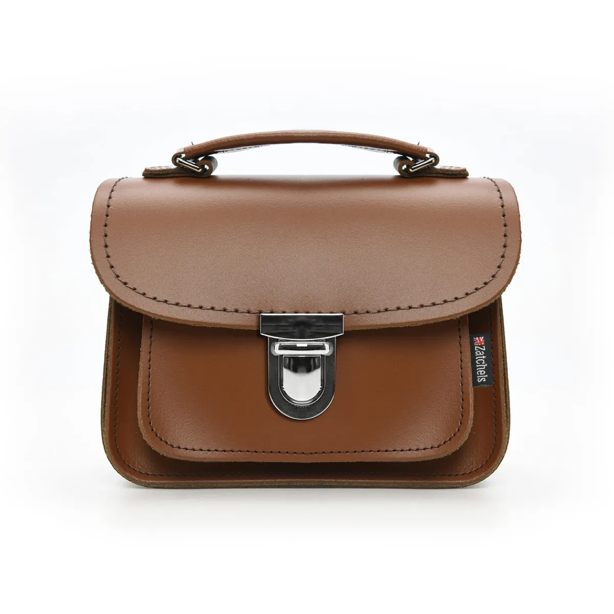 Zatchels Luna Handmade Leather Bag - Chestnut>Women Small Satchels|Luna