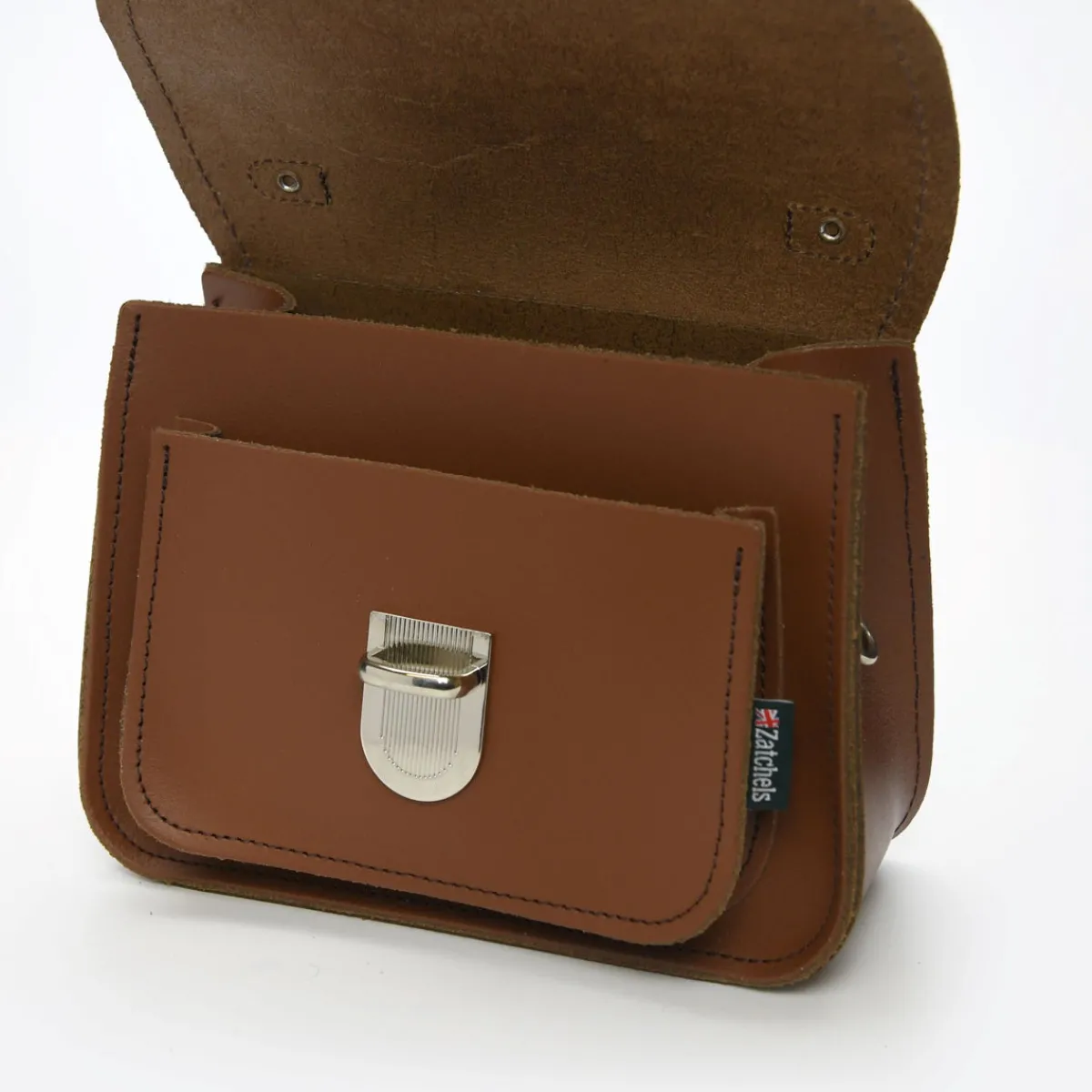 Zatchels Luna Handmade Leather Bag - Chestnut><noscript><img width=