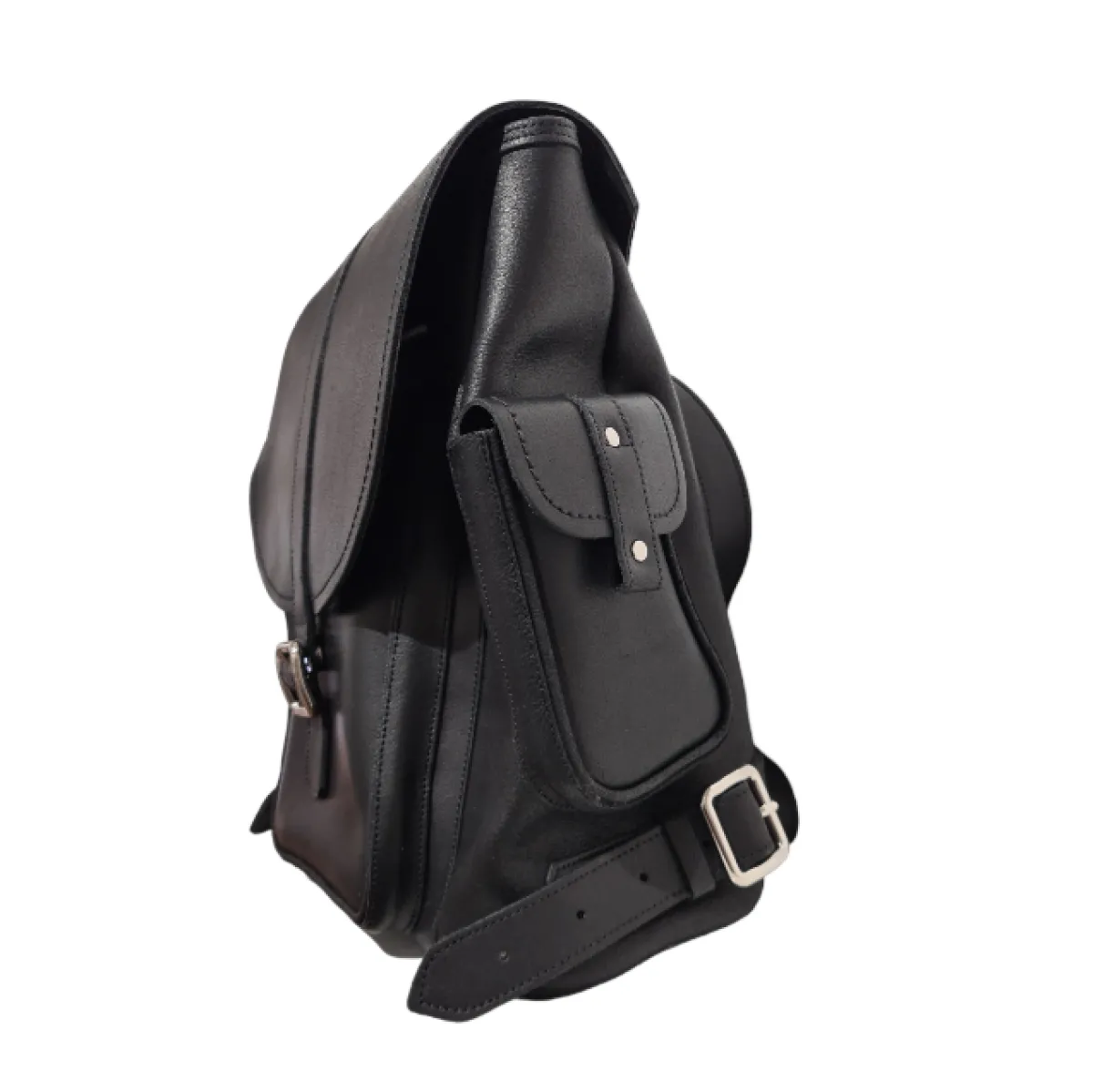 Zatchels Men's Leather Tannery Backpack - Black><noscript><img width=