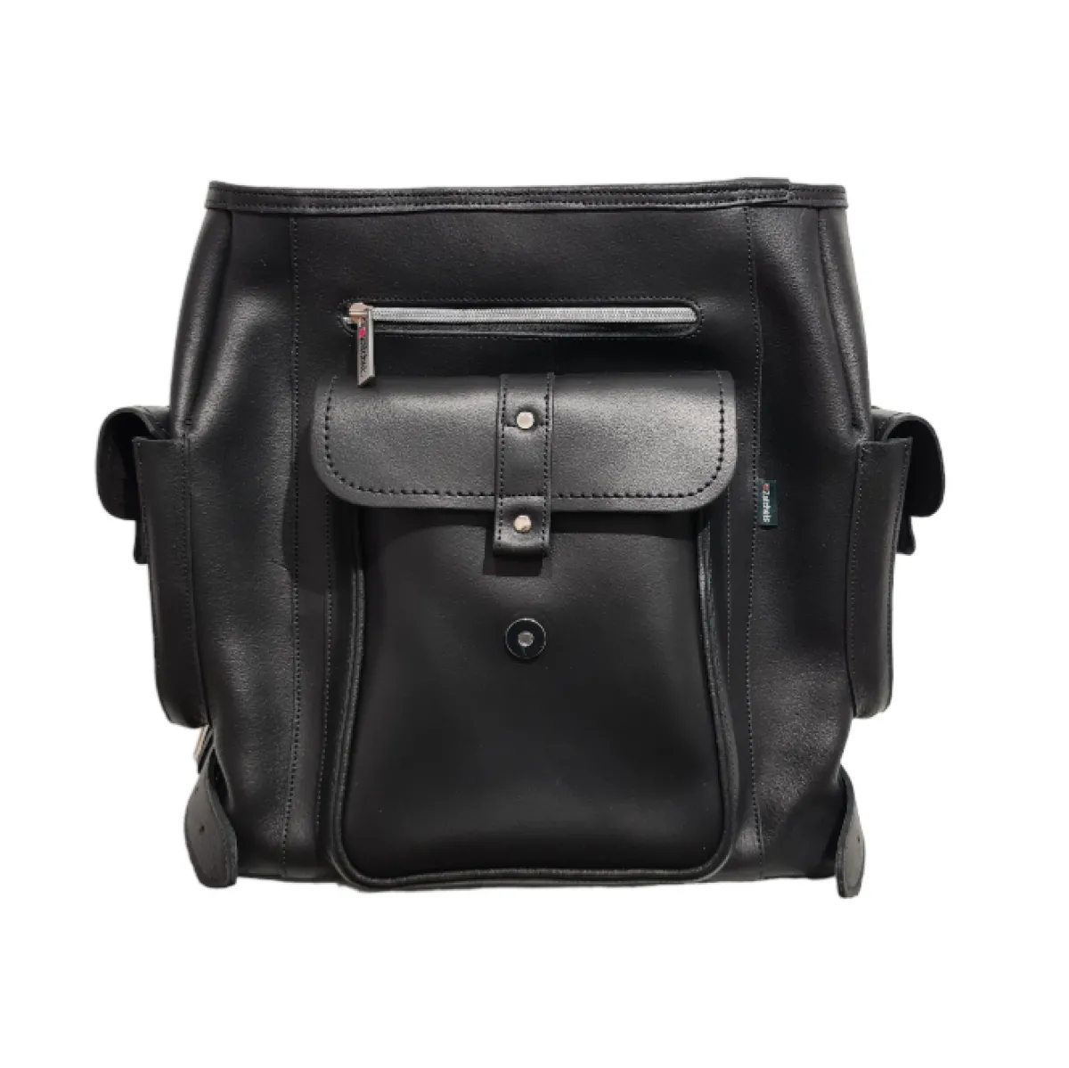 Zatchels Men's Leather Tannery Backpack - Black><noscript><img width=