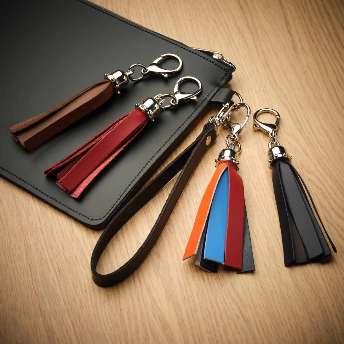 Zatchels Mini tassel bag charm - Chestnut>Women Accessories And Gifts|Accessories And Gifts
