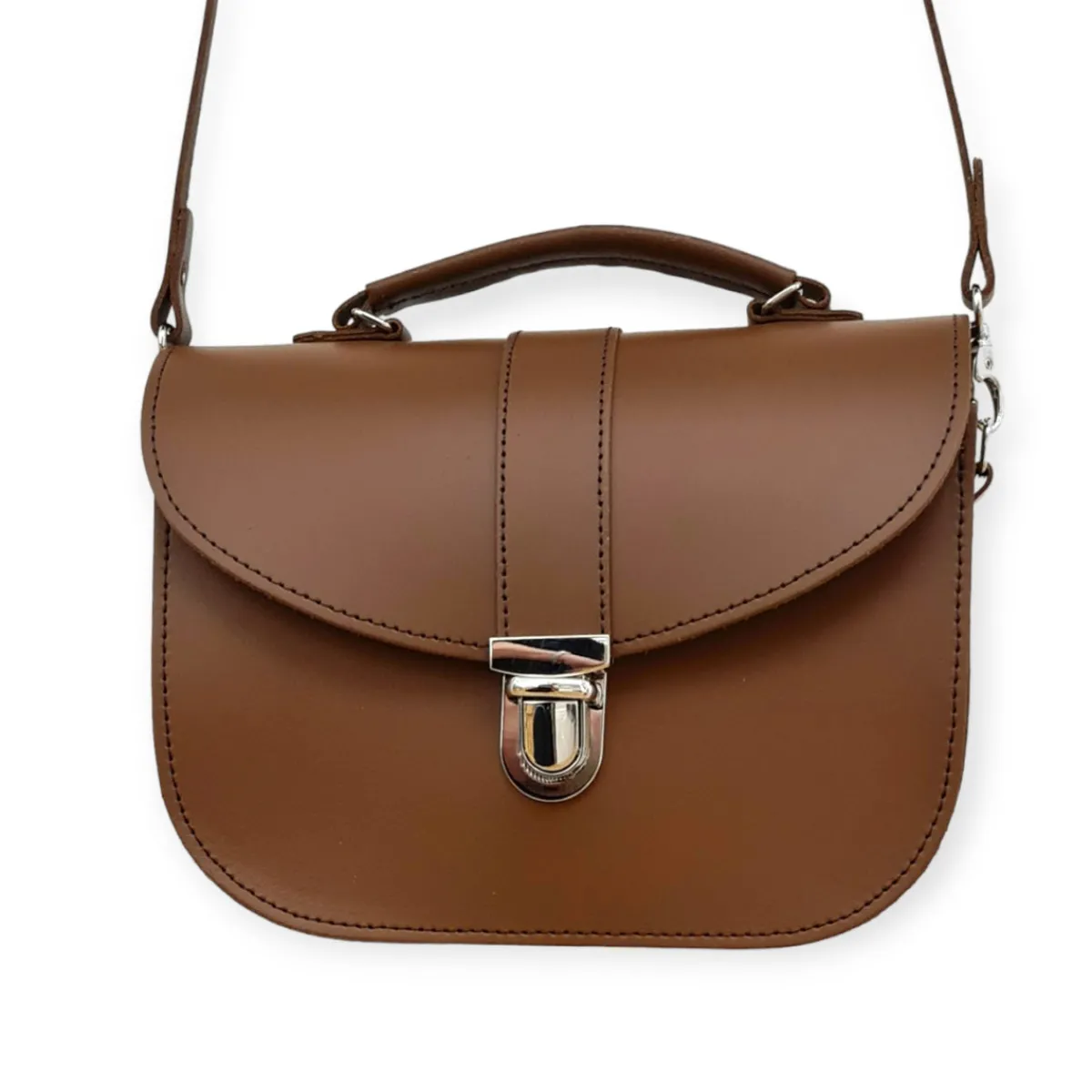 Zatchels Olympia Handmade Leather Bag - Chestnut><noscript><img width=