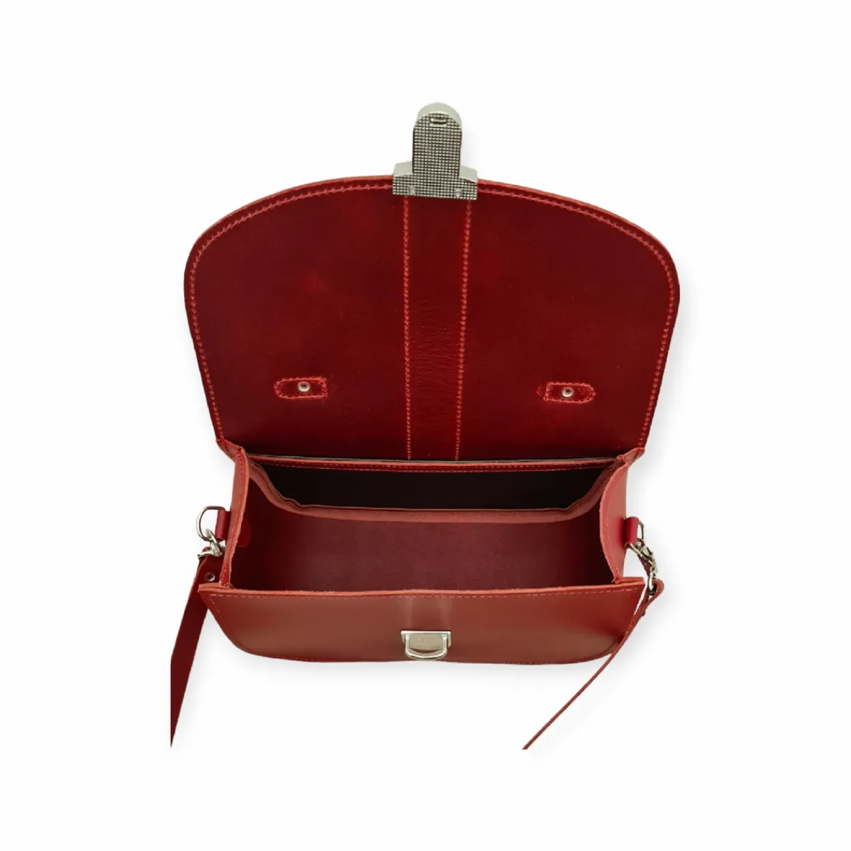 Zatchels Olympia Handmade Leather Bag - Red><noscript><img width=
