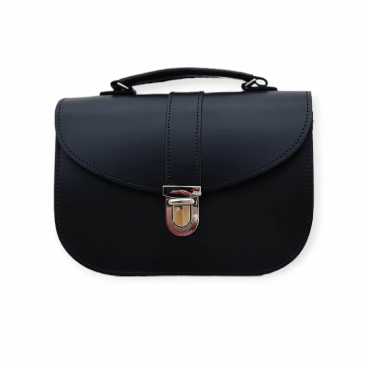 Zatchels Olympia Handmade Leather Bag - Black>Women Cross Body Bags|The Olympia
