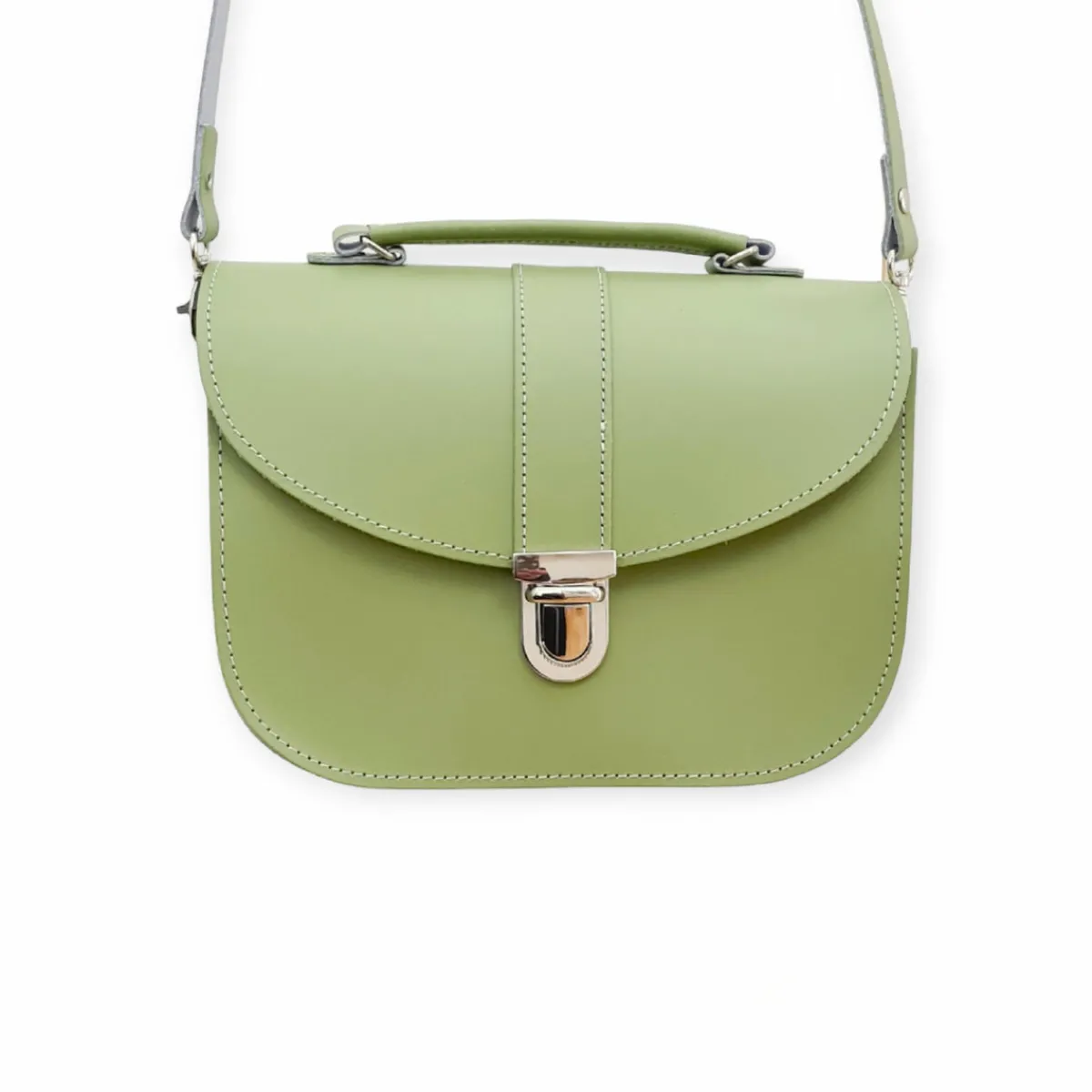 Zatchels Olympia Handmade Leather Bag - Sage Green><noscript><img width=