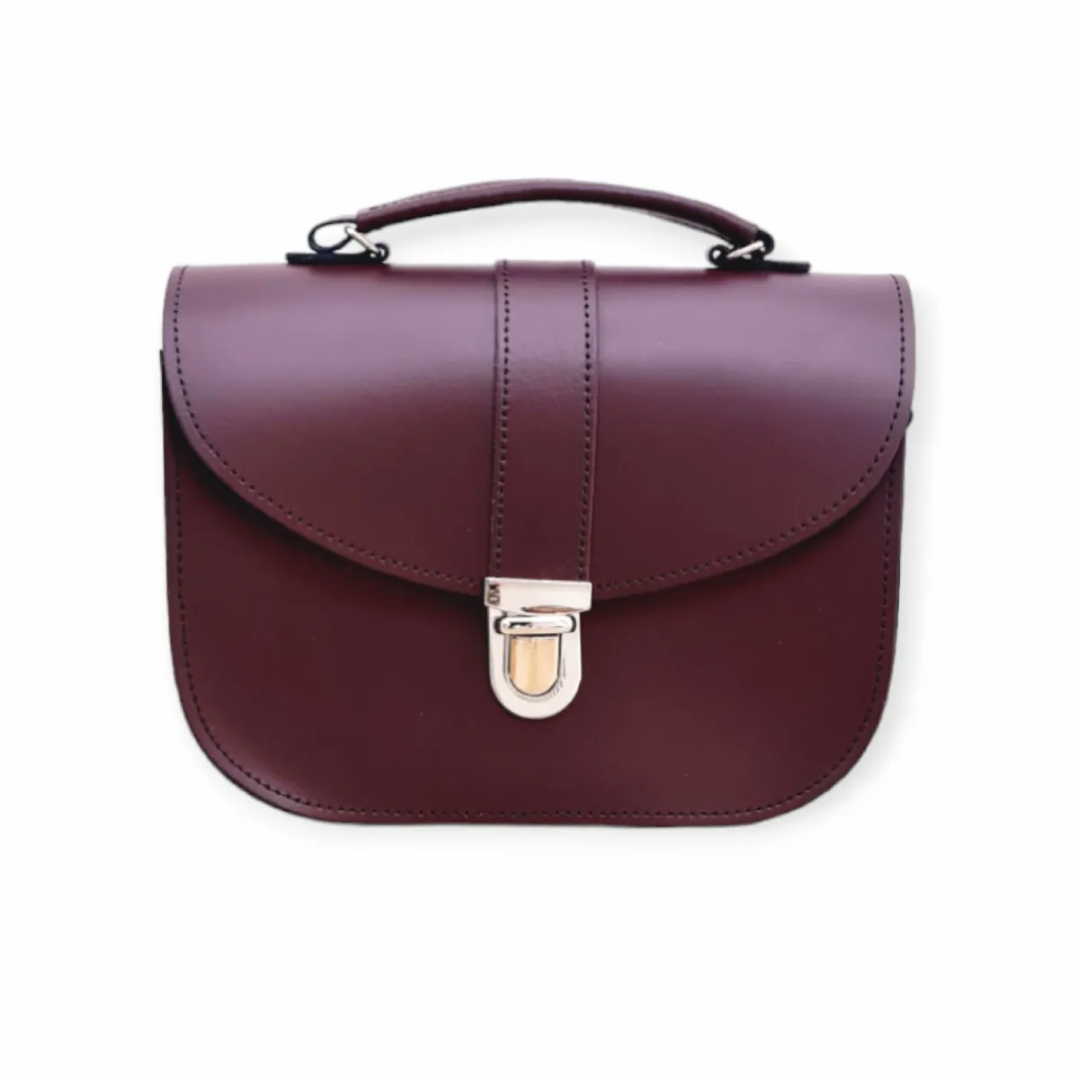 Zatchels Olympia Handmade Leather Bag - Marsala Red>Women Cross Body Bags|The Olympia