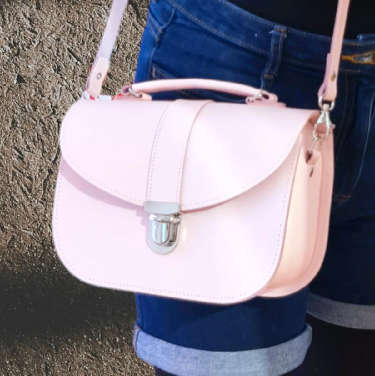 Zatchels Olympia Handmade Leather Bag - Cherry Blossom><noscript><img width=