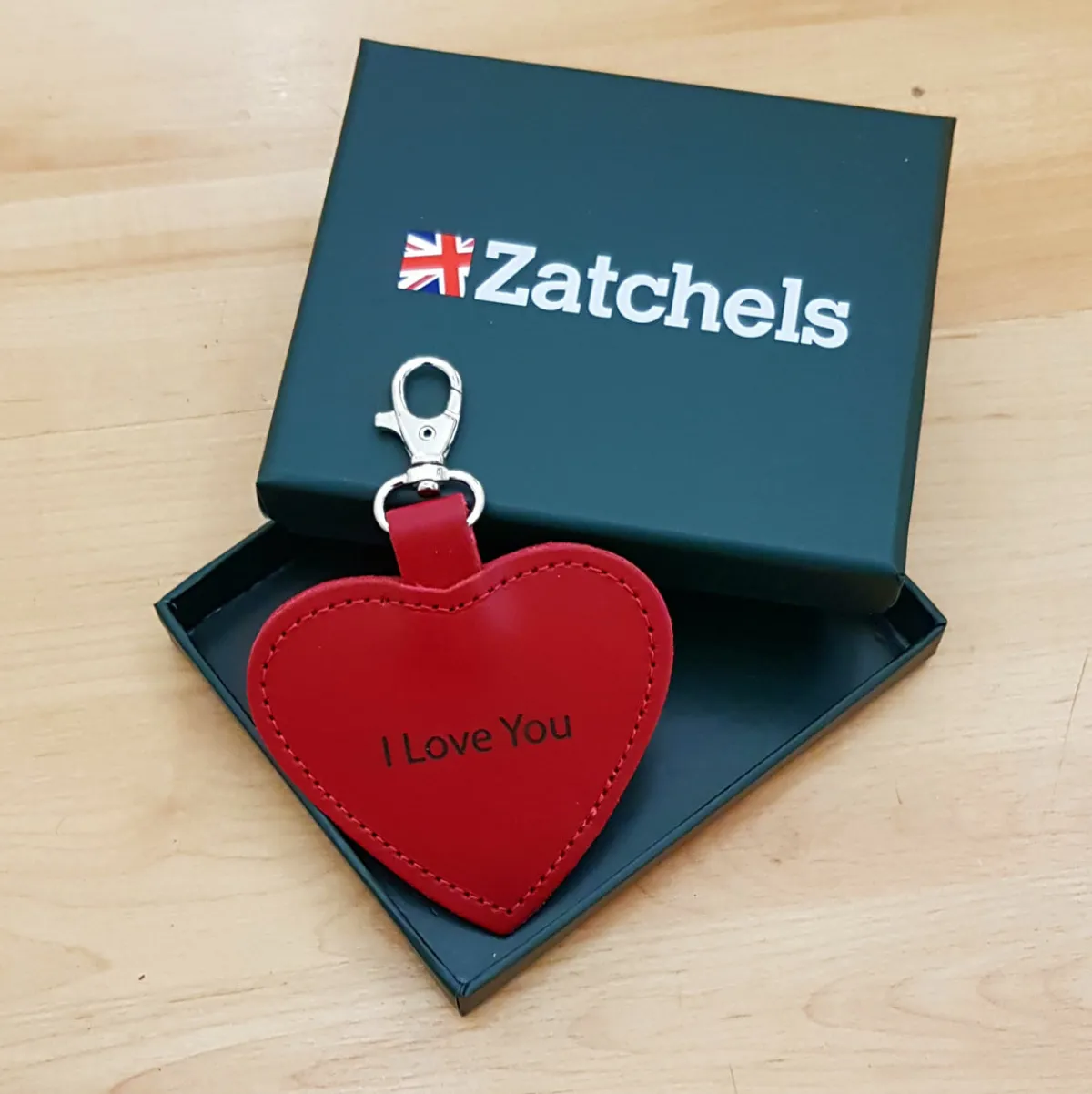 Zatchels Red Leather Heart Charm with Gift Box>Women Accessories And Gifts|Accessories And Gifts