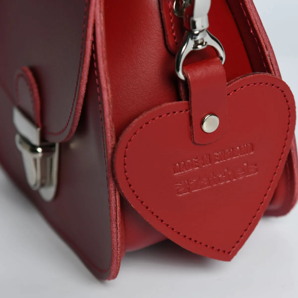 Zatchels Red Leather Heart Charm with Gift Box><noscript><img width=