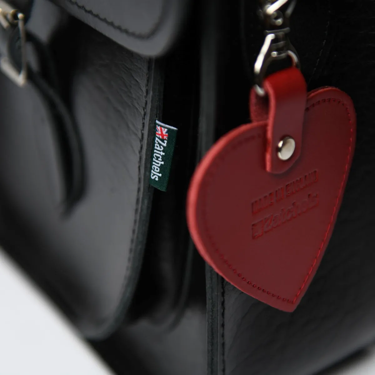 Zatchels Red Leather Heart Charm with Gift Box><noscript><img width=